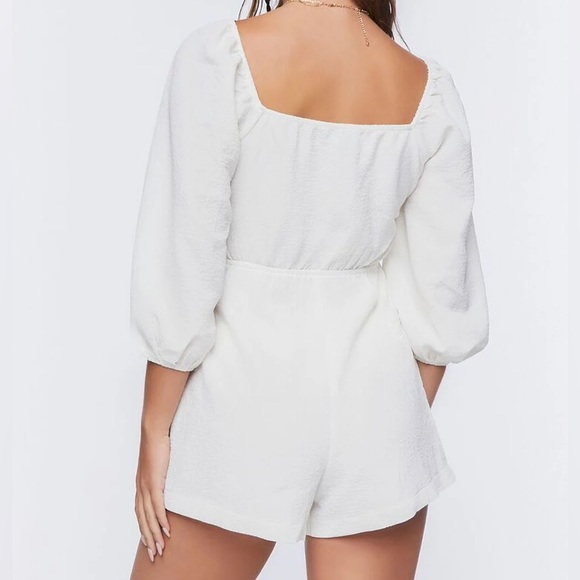 Cutout Tie-Front Romper - Picture 2 of 5